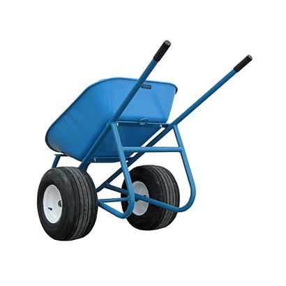 Wheelbarrow with extra-wide wheels